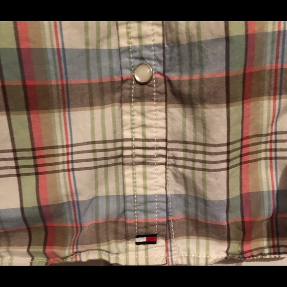 Tommy Hilfiger Western Pearl Snap Plaid Shirt 20 - Picture 4 of 4